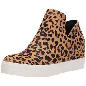 Steve Madden Leopard Print Cow Hair Wrangle Sneaker Size 7.5